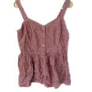 Japna Summer Plaid Tank Top Sz S